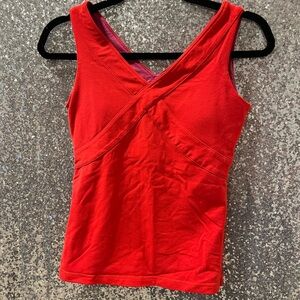 Lululemon Athletica Red Cross-Front Tank Top